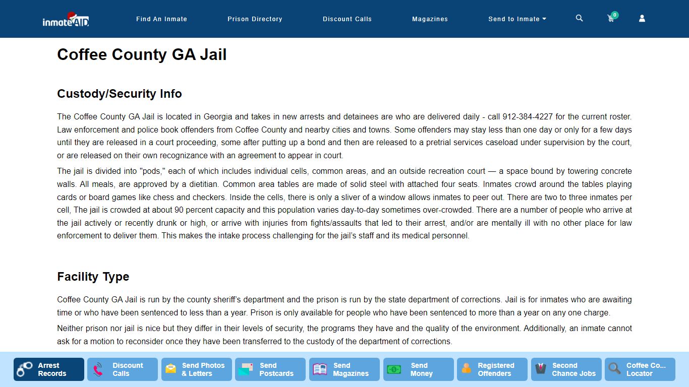 Coffee County GA Jail - InmateAid